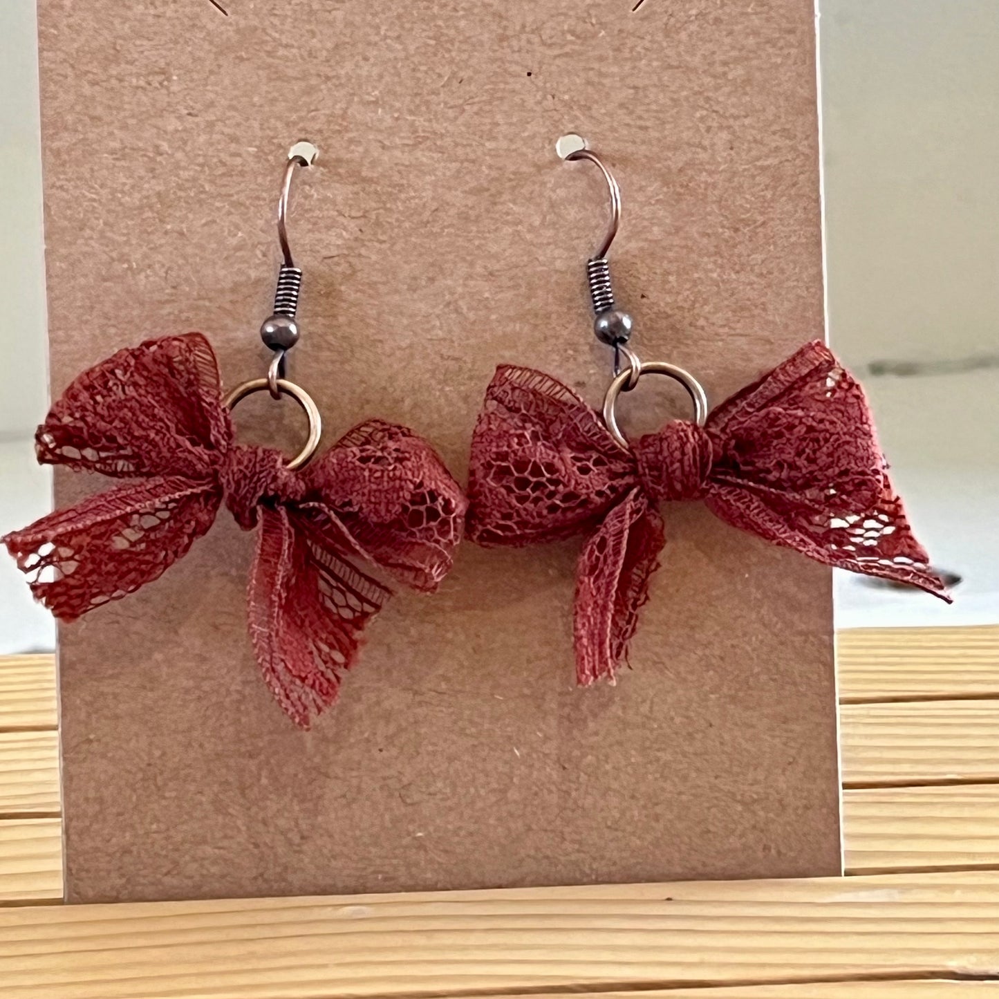 Vintage lace earrings sienna bow earrings