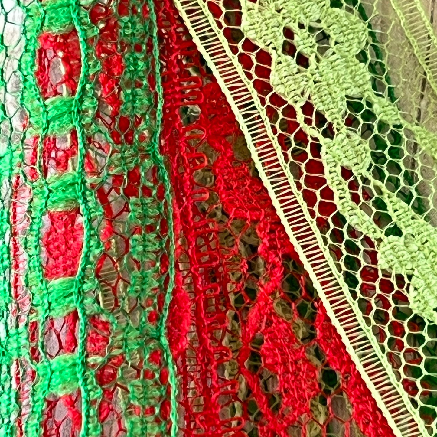 Watermelon Boho Vintage Lace Earrings