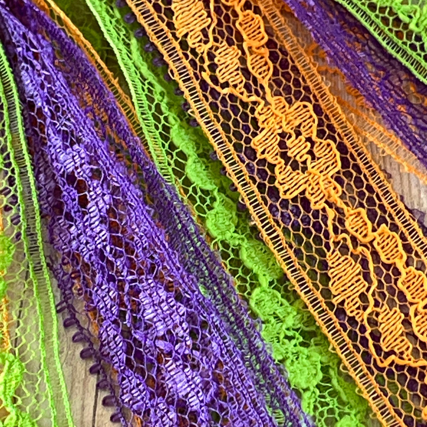 Bright Halloween Lace Tassel Earrings