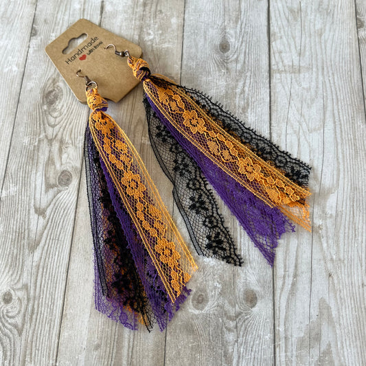Witchy Blend Boho Vintage Lace Earrings