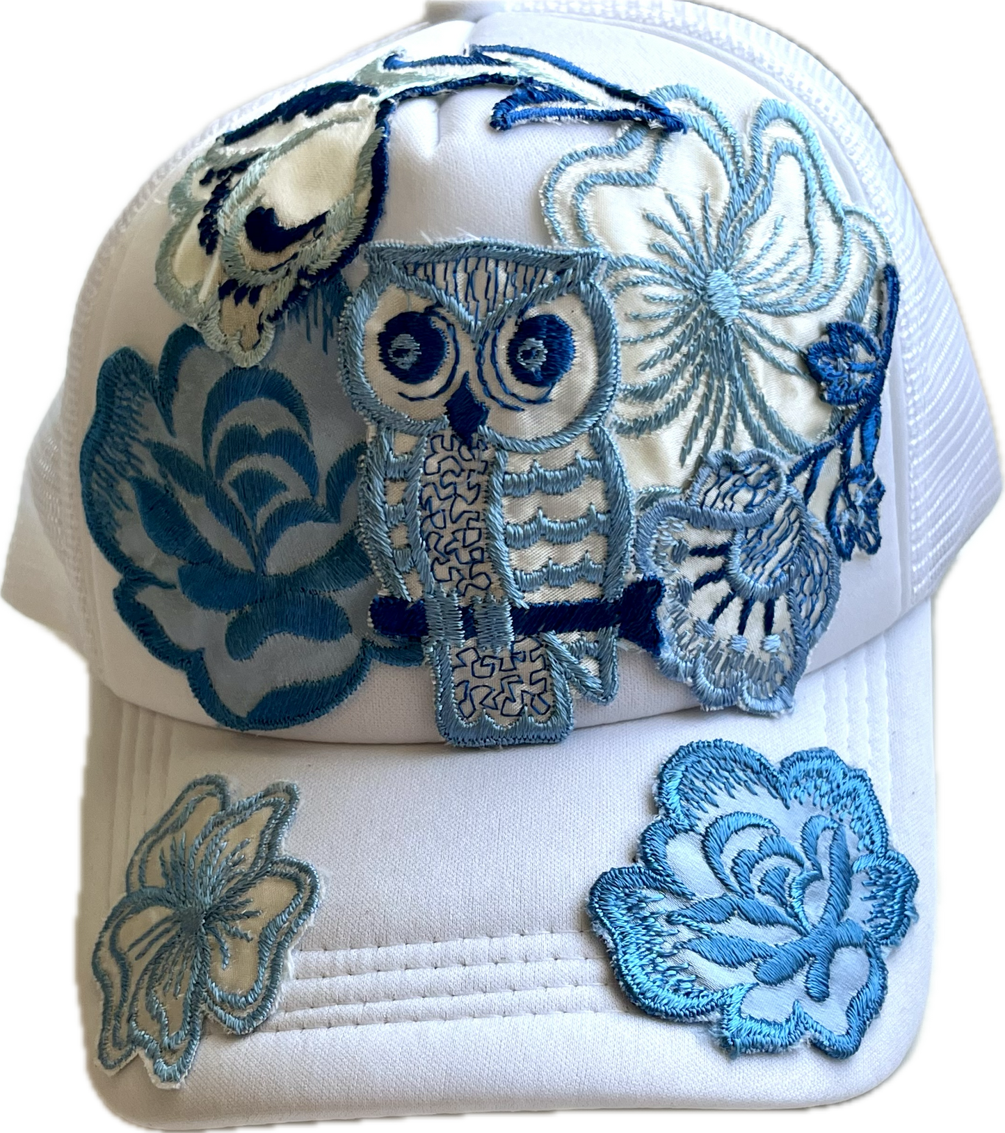 Blue Owl Floral Trucker Hat