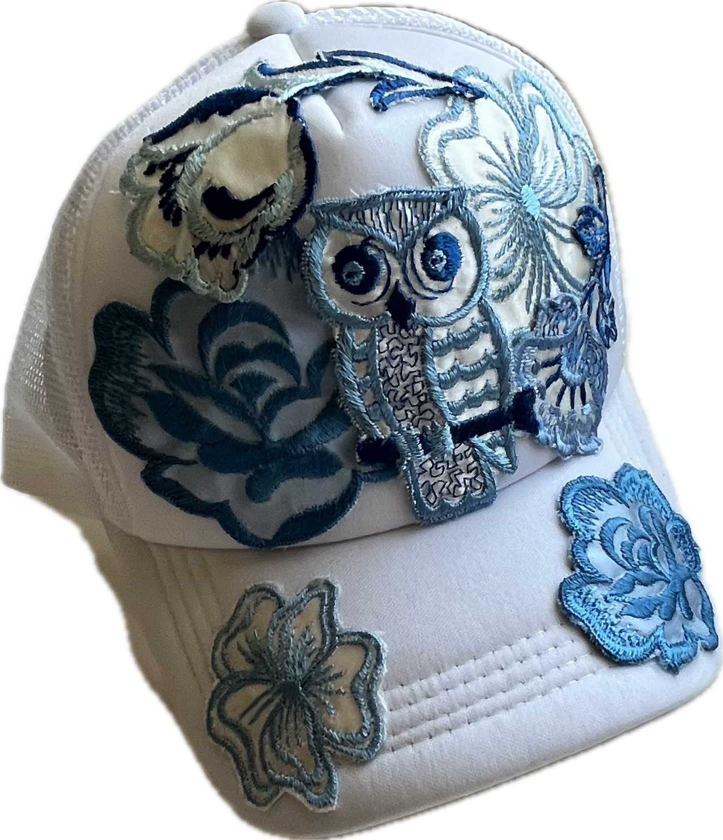 Blue Owl Floral Trucker Hat