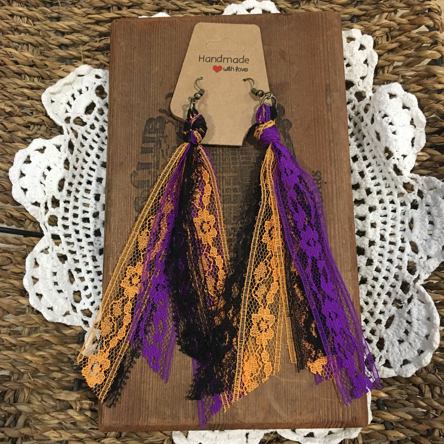 Witchy Blend Boho Vintage Lace Earrings