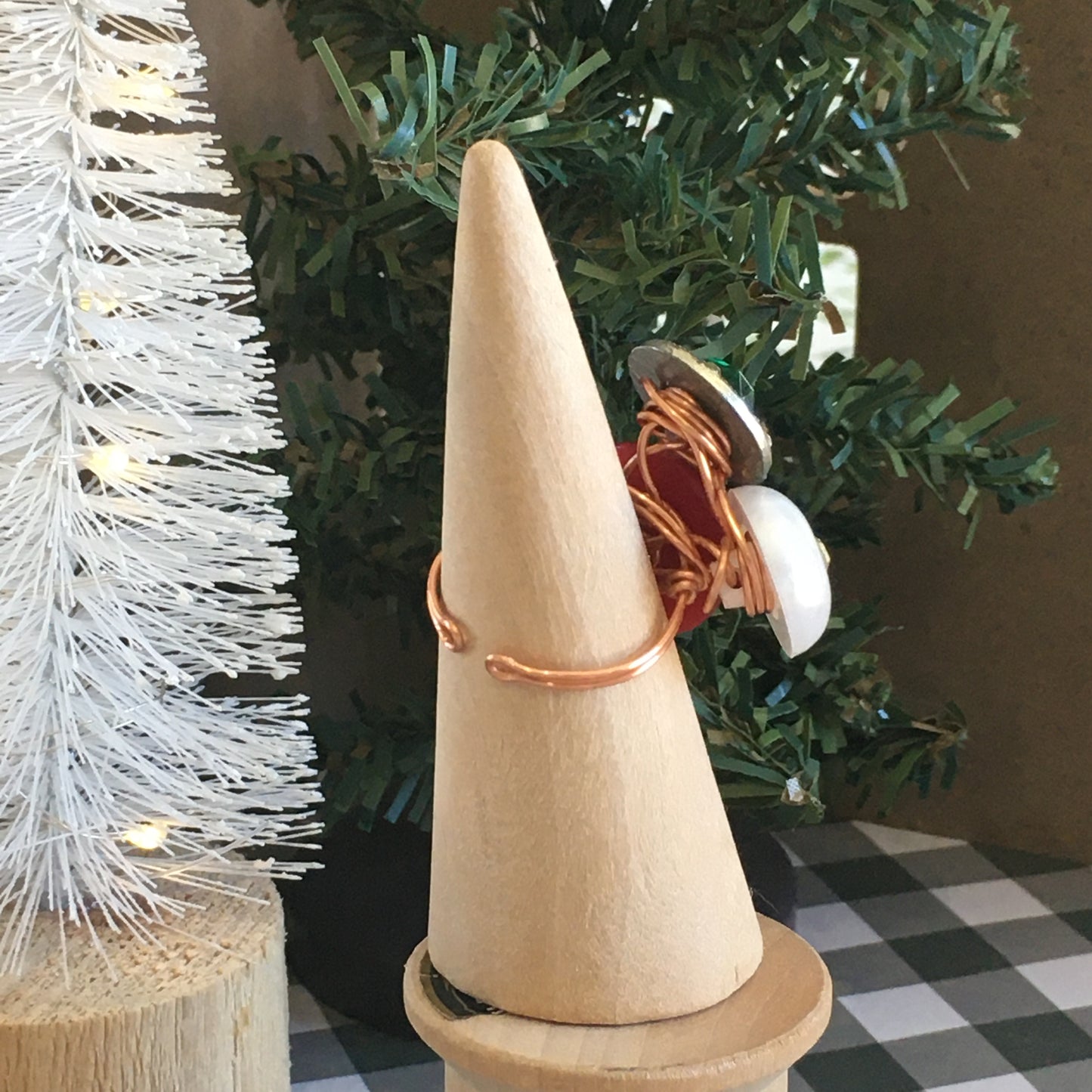 Christmas Button Ring Sparkling Christmas