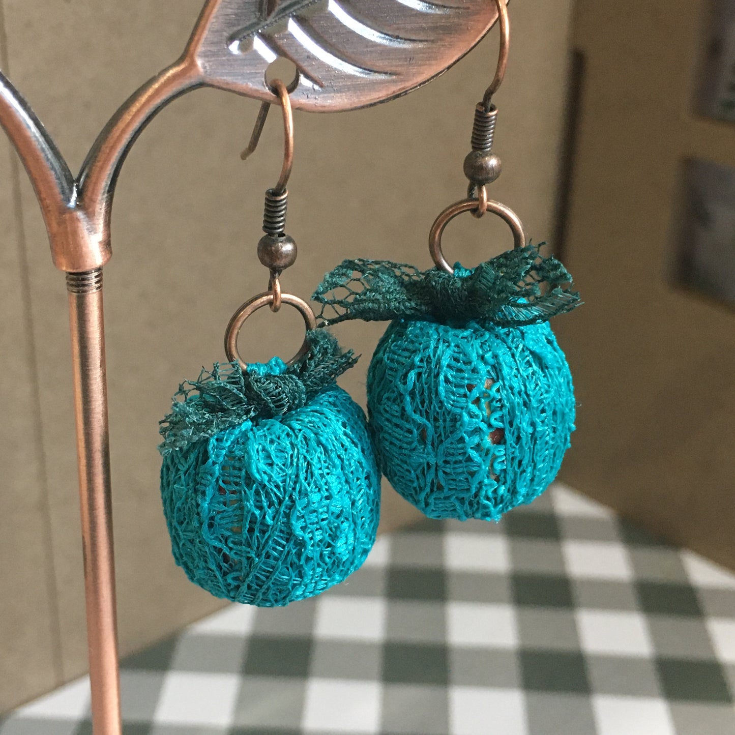 Teal Pumpkin Earrings
